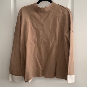 Cowl neck knit sweater